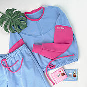 Одежда handmade. Livemaster - original item Footer Suit Sweatshirts Shorts women`s footer. Handmade.