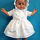 Order Christening set 'Stephanie'. Baptismal dress with bonnet. Happy White. Livemaster. . Christening set Фото №3