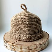Аксессуары handmade. Livemaster - original item Hat made of hemp and nettle for the bath, sauna, street.. Handmade.