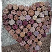 Цветы и флористика handmade. Livemaster - original item Wine heart (panel of wine corks). Handmade.