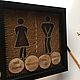  Стринг арт - М/Ж табличка/ Restroom sign. Таблички. Evira's Creations. Интернет-магазин Ярмарка Мастеров.  Фото №2