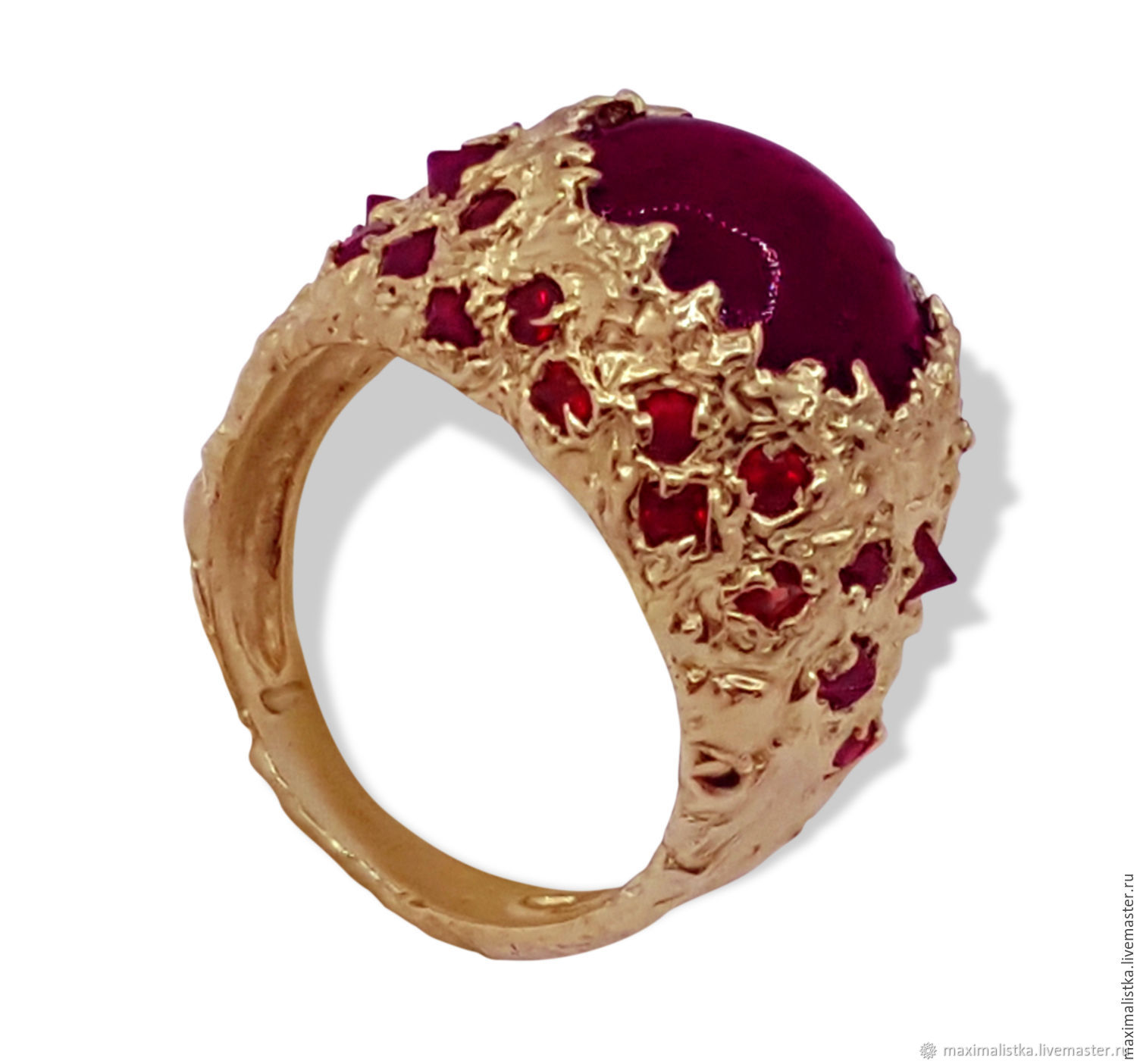 Золото кольца женские с рубином