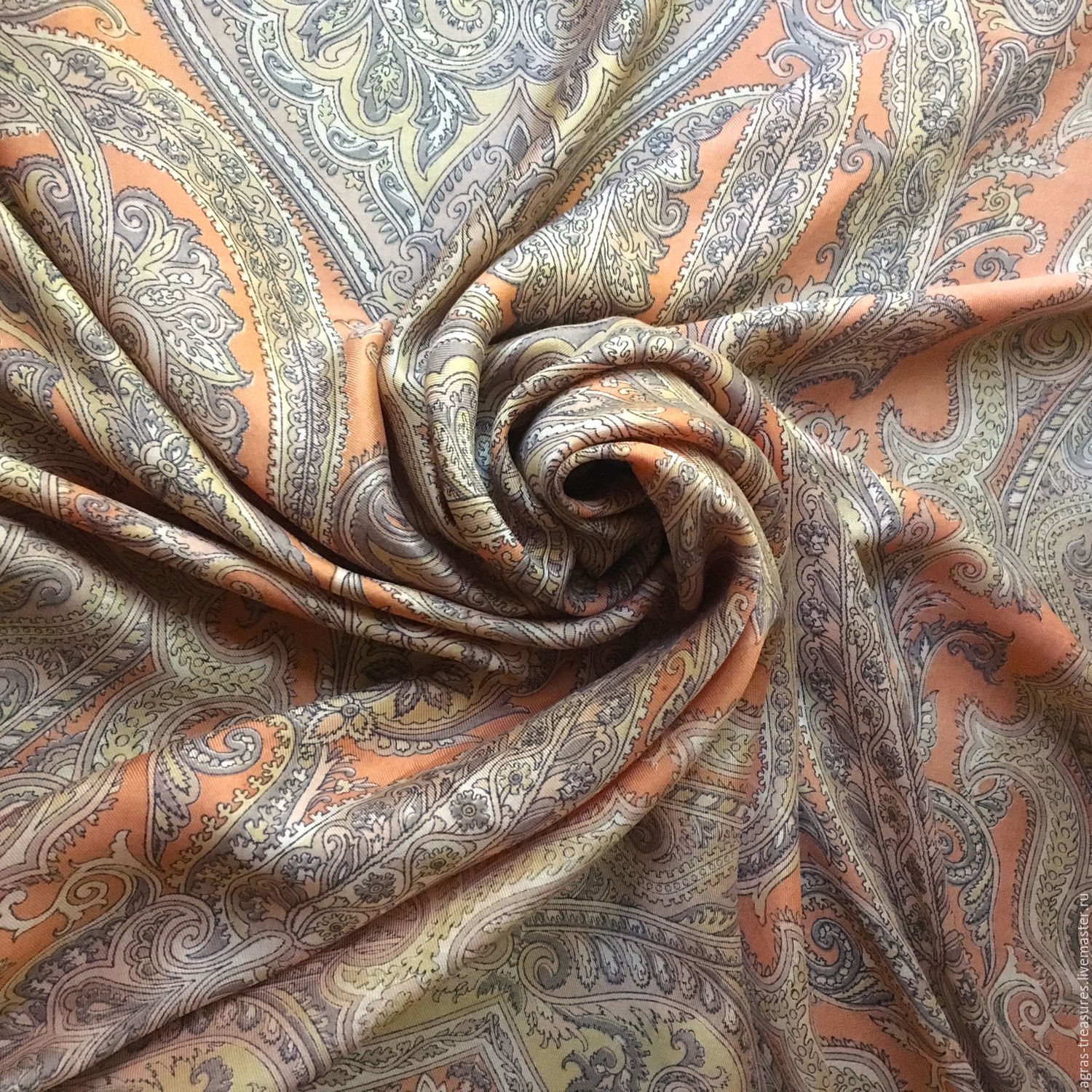 Платок из старинного сари с узором пейсли в интернет-магазине на ...