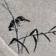 Свитер: Зимородок суми-э. Свитеры. Авторская одежда от Виты Красновой. Ярмарка Мастеров.  Фото №5