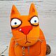 Watch cat. Soft toy red plush cat Vasya Lozhkina. Stuffed Toys. Dingus! Funny cats and other toys. My Livemaster. Фото №4