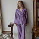 Linen suit for home delicate lilac. Home costumes. Delicate Clothing Store (Daria). My Livemaster. Фото №4