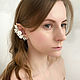 Свадебные серьги с жемчугом и цветами , свадебный кафф. Серьги. Si Wedding Accessories. Интернет-магазин Ярмарка Мастеров.  Фото №2