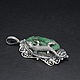 Lizard pendant with malachite in 925 silver AN0020. Pendant. Sunny Silver. My Livemaster. Фото №5