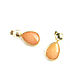Jade earrings, orange carnation earrings 'Autumn Radiance'. Earrings. Irina Moro. My Livemaster. Фото №5