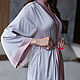 НАЛИЧИЕ Нежный двухцветный шелковый халат кимоно, пеньюар. Халаты. For Happy You. Интернет-магазин Ярмарка Мастеров.  Фото №2