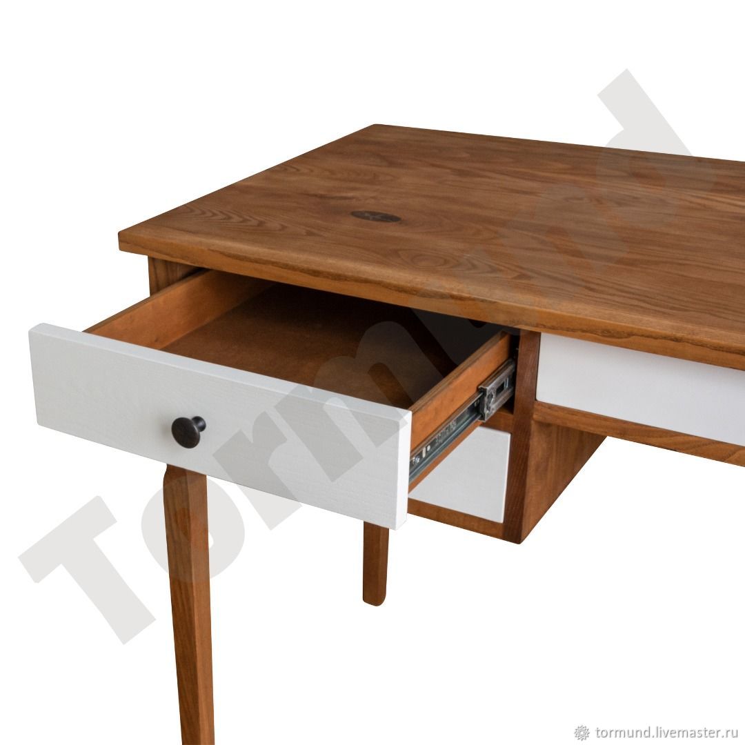 Письменный стол из массива купить заказать с ящиками в москве в ...