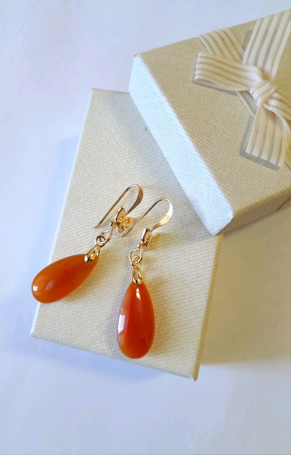 Серьги с натуральным сердоликом купить в интернет-магазине Ярмарка ...