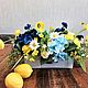 Заказать Цветочная композиция с гортензией, розами, ромашками и маками. TaLanaLita (goodshop39). Ярмарка Мастеров. . Композиции Фото №3