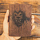 Passport cover made of leather with pyrography 'Lion', Passport cover, Volzhsky,  Фото №1