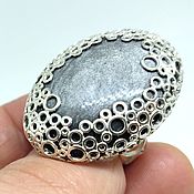 Украшения handmade. Livemaster - original item Lux Obsidian Ring 925 Silver SER0025. Handmade.
