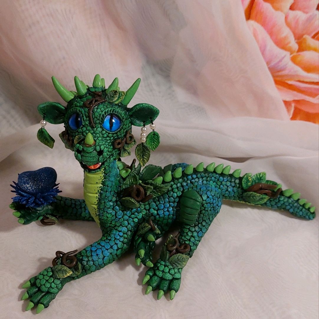 Детеныш дракона из полимерной глины | Ручная работа | Пикабу