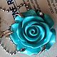 Order Coral pendant 'Blue ROSE' Silvering. Rimliana - the breath of the nature (Rimliana). Livemaster. . Pendant Фото №3