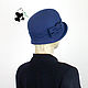 Elegant ladies felt hat. Color blue. 100% wool. Hats1. Mishan (mishan). My Livemaster. Фото №6
