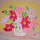 Картины"Подарите любимой цветы!"-масляная пастель,320х390мм, Картины, Орехово-Зуево,  Фото №1