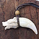 The tooth of a bear with a bear's head from a mammoth Tusk. Amulet. Urbanstyle. Online shopping on My Livemaster.  Фото №2