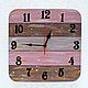 Wall clock with large numbers Striped, Watch, Akhtyrsky,  Фото №1