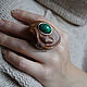 The wooden Snake ring with malachite. Rings. WOODMELODY. My Livemaster. Фото №5