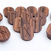 Фен-шуй и эзотерика handmade. Livemaster - original item Scandinavian wooden runes from Santos rosewood. Handmade.