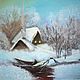 Oil painting 'winter Cabin', Pictures, Penza,  Фото №1