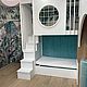 Двухъярусная кровать с лестницей комодом. Мебель для детской. Bambini Letto. Эко мебель на заказ. Интернет-магазин Ярмарка Мастеров.  Фото №2