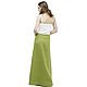 Olive long skirt made of 100% linen. Skirts. etnoart. My Livemaster. Фото №6