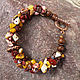 ' Autumn kiss ' boho bracelet, Mukai Jasper, copper, wood. Bead bracelet. Jewelry and accessories by IRIS. My Livemaster. Фото №4