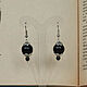 Earrings with black agate under silver. Earrings. CvetlanaCm (avtorbiju). Online shopping on My Livemaster.  Фото №2
