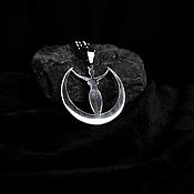 Украшения ручной работы. Ярмарка Мастеров - ручная работа The Great Goddess of the Moon — steel pendant on a chain. Handmade.