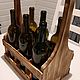 Caja para 6 botellas de vino y champán en tostado. Crates. Color Wood. Ярмарка Мастеров.  Фото №4