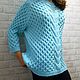 Джемпер бирюзового цвета вязаный женский. Джемперы. Sweater Star Вязание на заказ.. Ярмарка Мастеров.  Фото №4