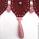 Necklace of beads "Bordeaux and pink". Necklace. Elena Karaseva. Bisernyj eksklyuziv. Интернет-магазин Ярмарка Мастеров.  Фото №2