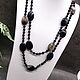 Order Natural Black Agate Long Beads. naturalkavni. Livemaster. . Beads2 Фото №3