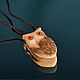 'Owl' pendant made of mammoth tusk and amber. Pendant. NGS Masters. My Livemaster. Фото №4