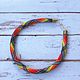 Tartan Bead Harness. The wiring from the Japanese beads. Necklace. Natalya | Handmade jewelry  |. My Livemaster. Фото №6