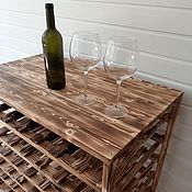 Для дома и интерьера handmade. Livemaster - original item Rack with a table top for wine on 48 bottles in firing. Handmade.