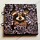 Sketchbook wood cover 22x22sm "Raccoon-2", Notebooks, Moscow,  Фото №1