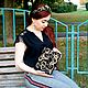 Black and gold bezel in Russian style. Voluminous high embroidered bezel. Headband. Beaded jewelry by Mariya Klishina. My Livemaster. Фото №6