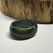 Украшения handmade. Livemaster - original item 20 r-r Ring green tinted agate Steppe (sza209)). Handmade.