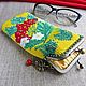Estuche para gafas de perlas con fermuarom 'mundillo'. Eyeglass case. SilkArt Tatyana. My Livemaster. Фото №6