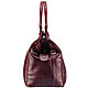 Leather city bag 'foster' (antique Burgundy). Valise. Russian leather Guild (sachet-spb). My Livemaster. Фото №4