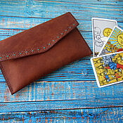 Фен-шуй и эзотерика handmade. Livemaster - original item 3 in 1 Leather Case for Tarot Cards, Smartphone, Glasses. Handmade.
