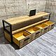 Тумба из массива сосны в стиле лофт для телевизора. Тумбы. EasyLOFT - мебель лофт по вашим размерам. Интернет-магазин Ярмарка Мастеров.  Фото №2