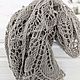 Шаль вязаная из шерсти мериноса бежевая ажурная. Шали. IRINA GRUDKINA Handmade Knitwear. Ярмарка Мастеров.  Фото №5