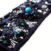 Аксессуары handmade. Livemaster - original item The belt is long, embroidered, with natural Fairy Tale stones, wool. Handmade.