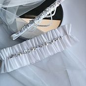 Свадебный салон handmade. Livemaster - original item Garter: Set of wedding garters: 